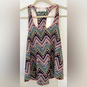Vintage Havana Racerback Tank- Fun, bright print. Perfect for summer! Size Small